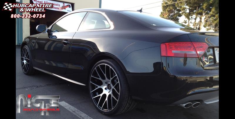 vehicle gallery/audi a5 niche circuit m108 20x85  Black & Machined wheels and rims